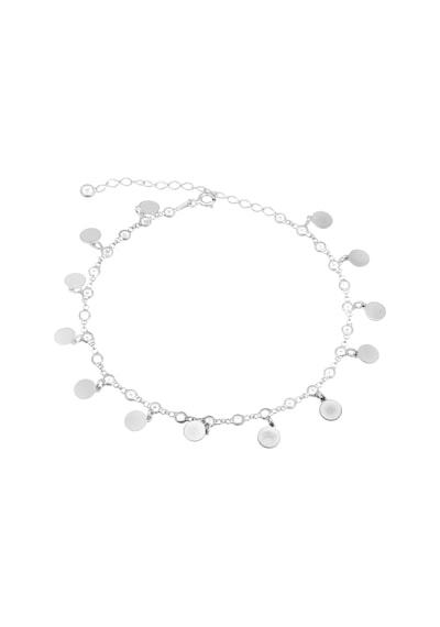 Brezza Lusso Jewelry Pullu Sallantılı Full Taşlı Su Yolu Gümüş Kadın Ayak Halhal Gümüş