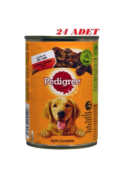 Pedigree Sığır Etli Ve Ciğerli Yetişkin Köpek Konserve Yaş Maması 24x400 Gr