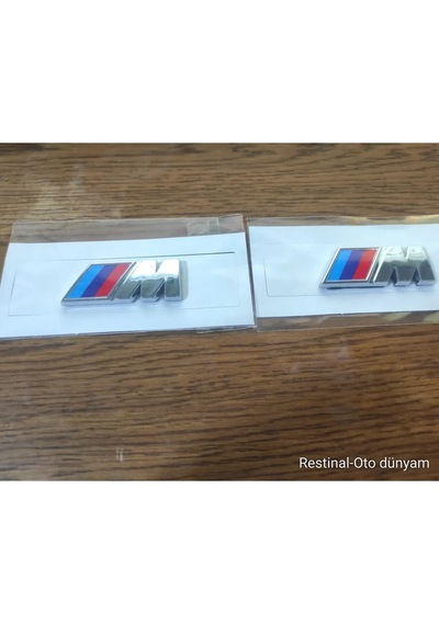 Bmw F10 & Bmw F20 Yan Çamurluk Bmw M Logo Metal Amblem 2 Adet Bmw M Rozet Logo Arma