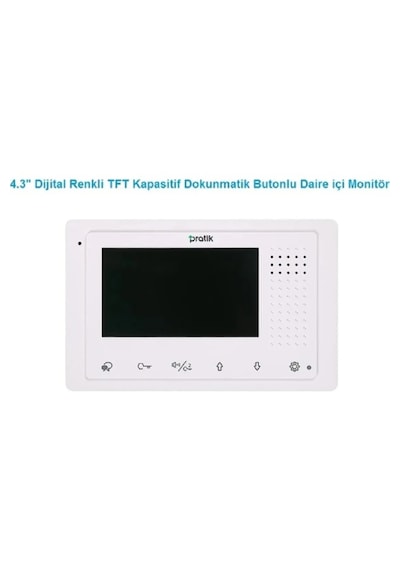 4.3 İnç Dijital Renkli Tft Dokunmatik Butonlu Daire İçi Monitör