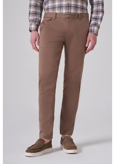 Morven Erkek Bej Pamuk Trend Slim Fit Chino Pantolon 26ks003008653 Bej