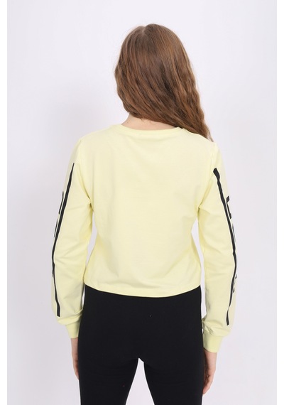 Toontoy Kız Çocuk Cool Baskılı Sweatshirt Sarı