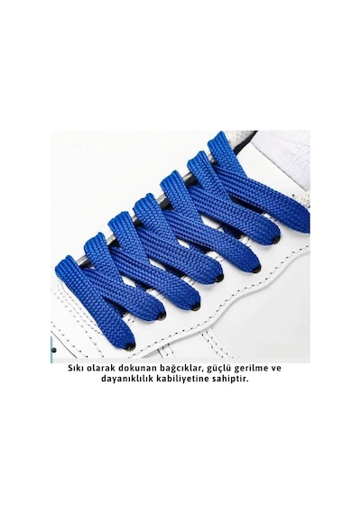 İpekbazaar Exclusice 120 Cm Yassı Spor Ayakkabı Bağcığı, Çift Katmanlı Örgülü Sneakers Bağcık, 1 Çift 001