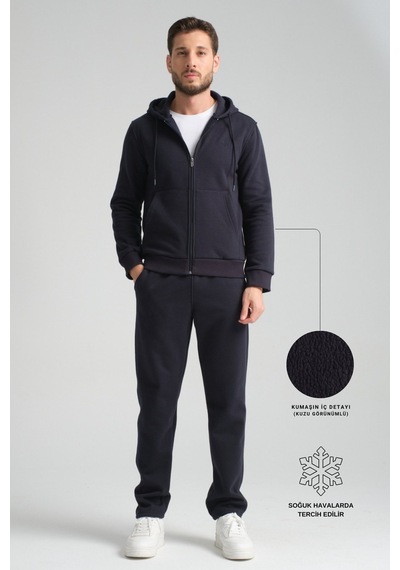 Shooter Sportswear Shooter Erkek Kışlık Eşofman Takımı Thermosoft Teknolojisi İçi Kuzu Görünümlü Regular Kalıp Minimal Logo Kapüşonlu Lacivert Shooter Sportswear Shooter Erkek Kışlık Eşofman Takımı Thermosoft Teknolojisi İçi Kuzu Görünümlü Regular Kalıp Minimal Logo Kapüşonlu Lacivert