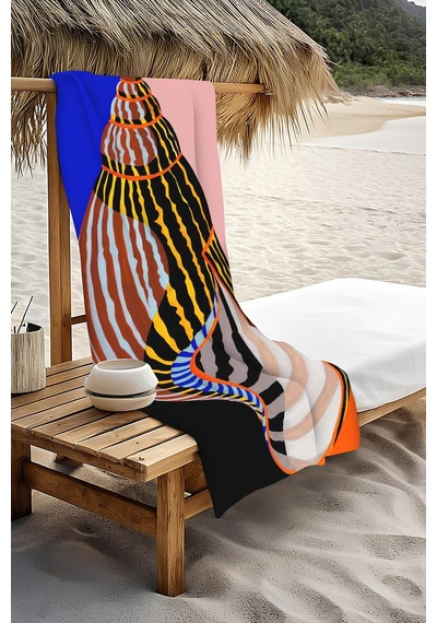 Dijital Baskı Plaj Deniz Havlusu 80 X 160 Cm Peştamal Hvl0282 Renkli