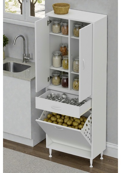 Eliusta Wall Beyaz Banyo Dolabı 55 Cm Tek Göz Bölmeli Sepet 55x171x32,5 Cm 4 Raflı Mutfak/banyo Dolabı Beyaz Eliusta Wall Beyaz Banyo Dolabı 55 Cm Tek Göz Bölmeli Sepet 55x171x32,5 Cm 4 Raflı Mutfak/banyo Dolabı Beyaz