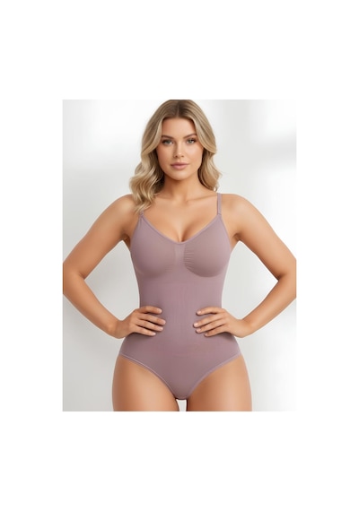 Mistirik Mamey Model Örme Kumaş Toparlayıcı Çıtçıtlı Body Gül Kurusu Renk Zıbın 4