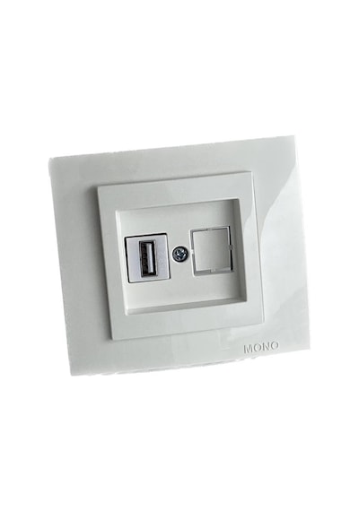 Mono Sıva Altı Usb Priz Beyaz Adaptörsüz