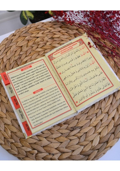 Kişiye Özel Pleksi İsimli Kadife Yasin Kitabı 128 Sayfa Beyaz