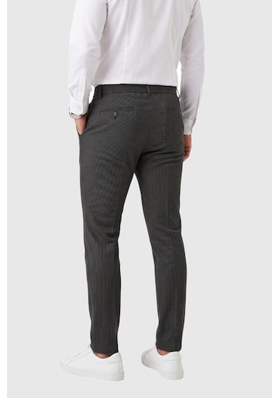 Rizzup Erkek Slim Fit Çizgili Füme Kumaş Pantolon İpli Esnek Bel Likralı Spor Pantolon 2700240