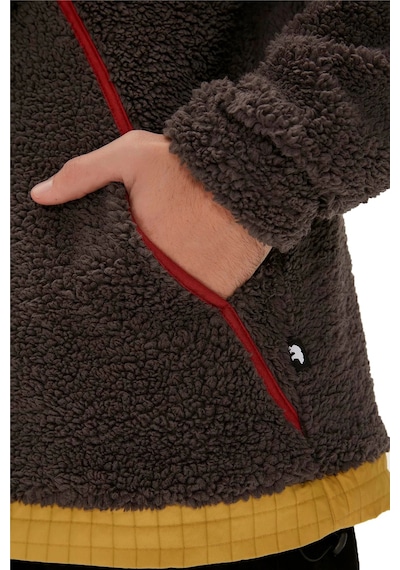 Bad Bear Leonard Half-zıp Plush Peluş Kapüşonlu Erkek Sweatshirt - 23.02.29.007 Siyah