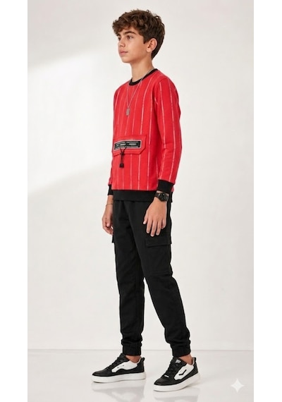 Erkek Çocuk Kırmızı Sweatshirt