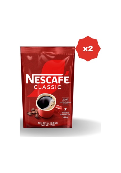 Nescafe Classıc Poşet 100 Gr - 2 Adet Granül