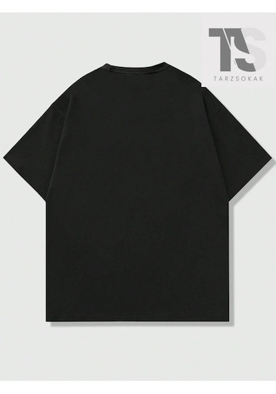 Startmore Goth Erkek Koyu Gotik Kafatası Baskılı T-shirt Siyah