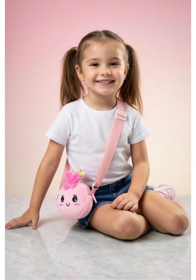 Mollycrush Peluş Tavşan Figürlü Kız Çocuk Mini Omuz Çantası - Sevimli Bozuk Para Cüzdanı