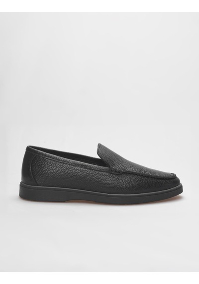 Cabani Villare Hakiki Deri Siyah Erkek Loafer