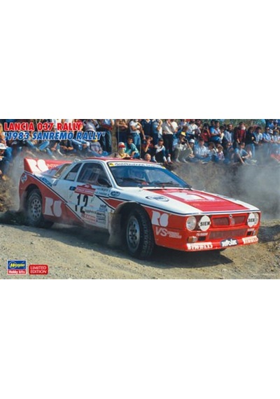 Hasegawa 20299 1/24 Ölçek, Lancia 037 1983 Sanremo Rallisi Limited Edition , Yarış Aracı Plastik Model Kiti