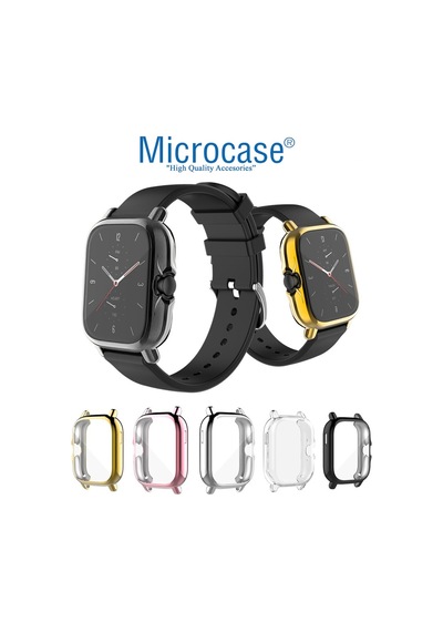 Amazfit Gts 2 - Gts 2E 42 Mm Önü Kapalı Tasarım Silikon Kılıf