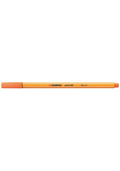 Stabilo Fineliner 88/30 Açık Alev Kırmızısı Keçeli Kalem 10 Lu Kutu Açık Kahve Renkli
