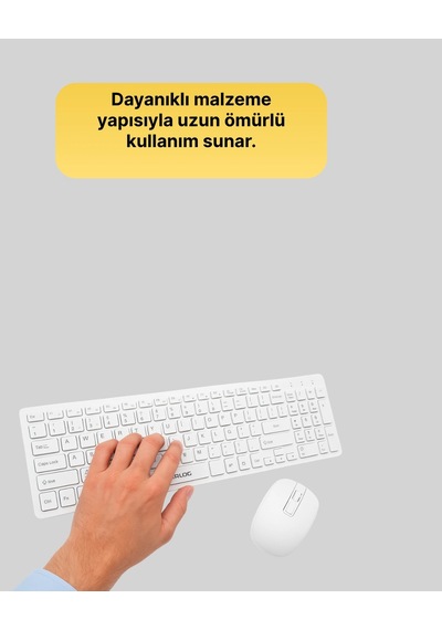 Ofis Ev Kullanımı İçin Kablosuz Klavye Seti - Ergonomik Pratik