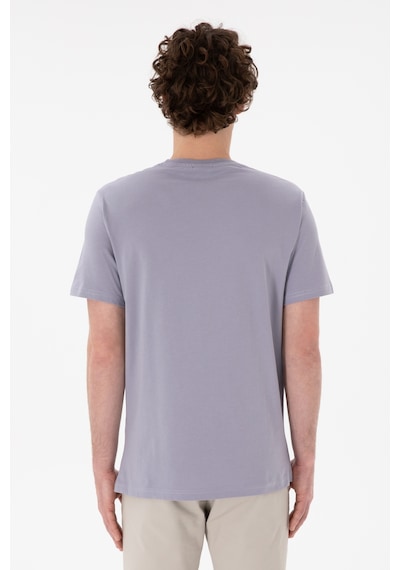 U.S. Polo Assn. Erkek Regular Fit Bisiklet Yaka Gri Basic Tişört 50305924-VR024