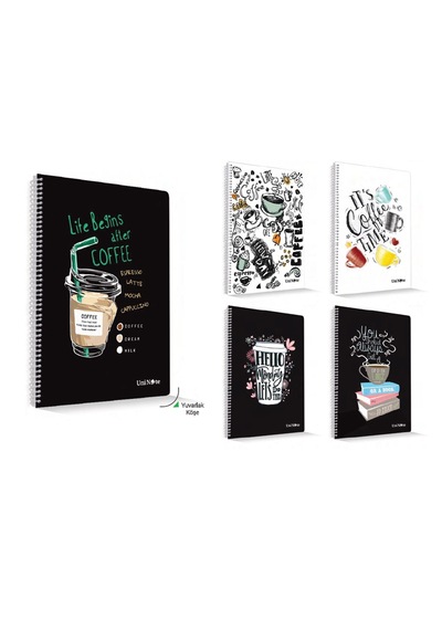 Çınar Coffee 17x24 120 Yp Çizgili Sert Kpk Defter 55144 Çeşitli Renk Ve Desen