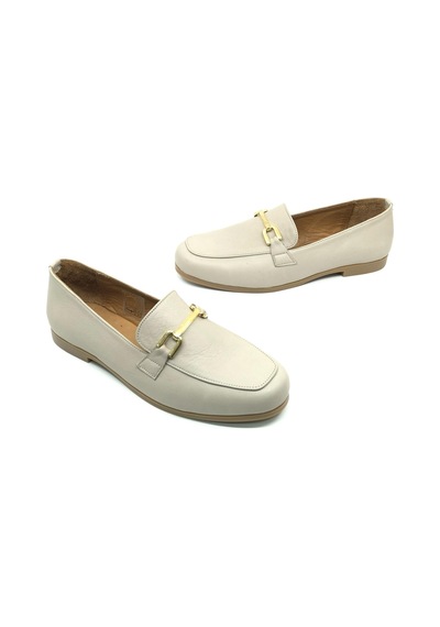 Ayakdaş 3727 Kadın Loafer Deri Babet Ayakkabı Nut
