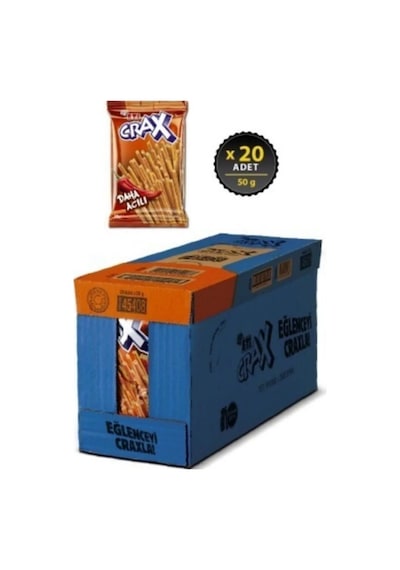 Eti Crax Acılı Çubuk Kraker 50 Gr X 20 Adet-286