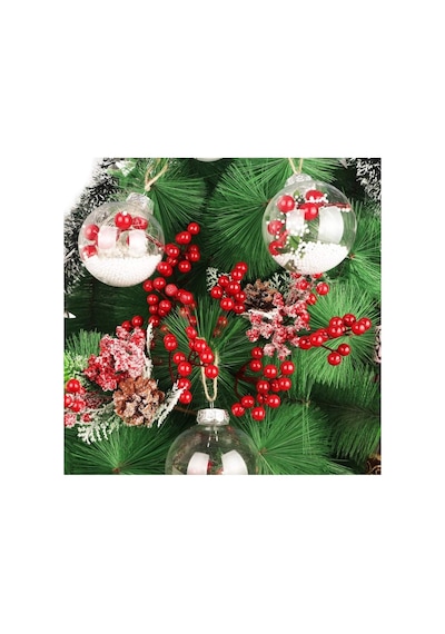 Yenigeldi 10 Adet 18 Cm Kokina Red Berry Yılbaşı Süsü Yılbaşı Uğuru T-105, Kırmızı Diğer