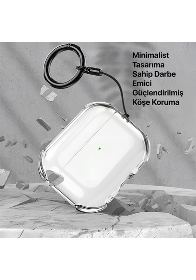 Airpods Pro 3 İçin Ultra Şeffaf Silikon Kılıf Darbe Emici Köşeler İle Mükemmel Koruma Ve Yüksek