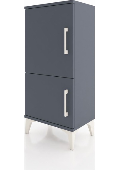 Arges Komodin 3 Raflı 2 Kapaklı 44x30x96 Antrasit-antrasit Antrasit
