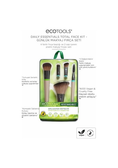 Eco Tools Daily Essentials Total Face Kit Makyaj Fırça Seti