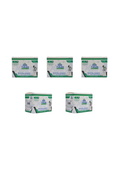 Tules 7.5 x 7.5 CM Steril Gaz Kompres Spanç 500 Adet 20'li