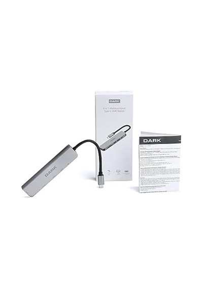 Dark Usb 3.1 Type-c 6 İn 1 Hdmı/tf Sd Kart Okuyucu/usb 3.0 & Usb 2.0 / Usb-c Pd Dönüştürücü Çevirici Hub Dk-ac-u31x38