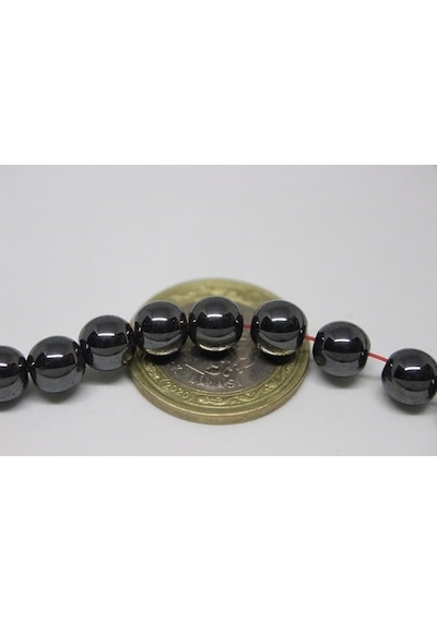 Hematit Taşı YARIM Dizi 8mm (18cm uzunluğundadır)