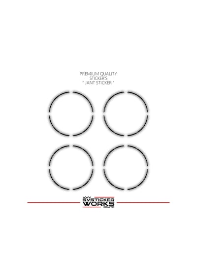 Tüm Motosikeltler Uyumlu 17 İnch Jant Sticker Seti 56266570