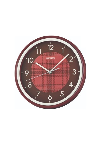 Seiko Qha016r Bordo Renkli Plastik Kasa Quartz Mekanizmalı Duvar Saati Çok Renkli
