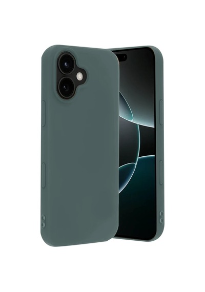 Apple İphone 17 Nano İçi Kadife Silikon - Koyu Yeşil 0