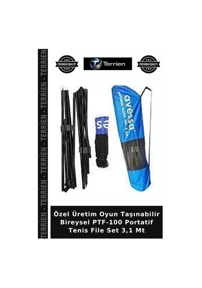 Özel Üretim Oyun Taşınabilir Bireysel Ptf-100 Portatif Tenis File Set 3,1 Mt