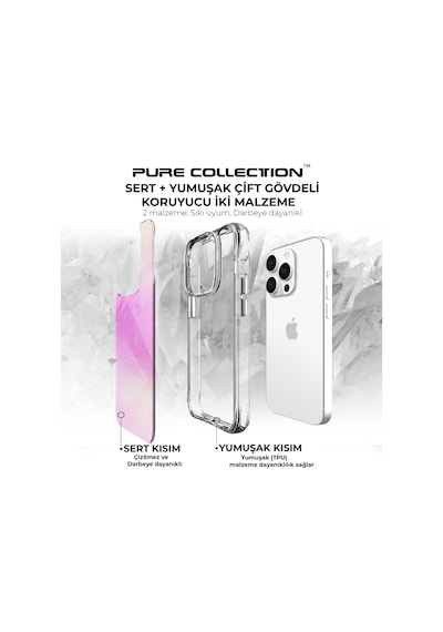 Bix Apple Uyumlu iPhone 14 Pro Max Pure Rainbow Renk Geçişli Şeffaf Kılıf Çizilmeye Dayanıklı Darbe Emici Pembe Bix Apple Uyumlu iPhone 14 Pro Max Pure Rainbow Renk Geçişli Şeffaf Kılıf Çizilmeye Dayanıklı Darbe Emici Pembe