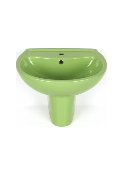 Ece Banyo - Riga Fıstık Yeşili Yarım Ayaklı Lavabo 53 Cm Yarım Ayak Dahil - 3801-ytk