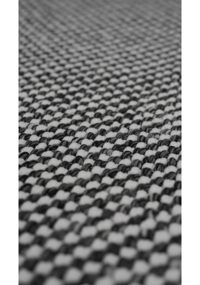 Berfe Serisi Beyaz Koyu Gri Dokulu Saçaklı Kaymaz Taban Modern Halı 1000 Çok Renkli