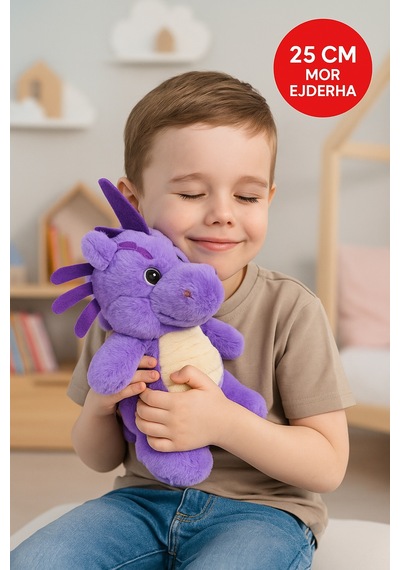 Mor Ejderha Peluş Oyuncak Yumuşak Dolgulu Sevimli Peluş Ejderha 28 Cm Çocuk Oyuncak Diğer