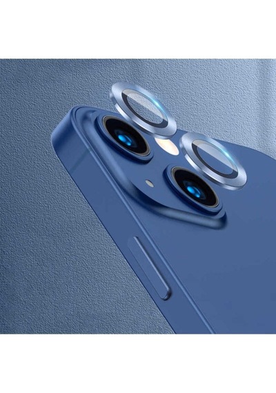 Apple Uyumlu iPhone 13 Zore Cl-07 Kamera Lens Koruyucu Mavi