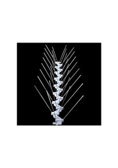 Ayrex Northkan Çelik Telli Kuş Kovucu Dikenli Bant Sistemi, Tabanı Plastik Malzeme, Açık Gri, 50x11x11 Cm, 10 Adet