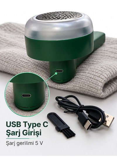 Şarjlı Tüy Temizleme Makinesi 800 Mah Bataryalı Belirtilmemiş