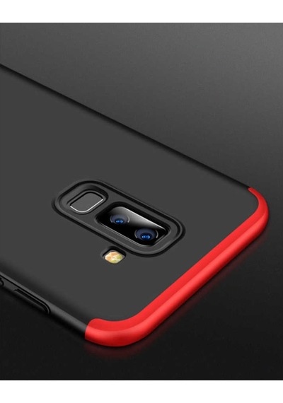 Samsung Uyumlu Galaxy A6 Plus Kılıf 3 Parçalı 360 Tam Korumalı Gkk Kapak