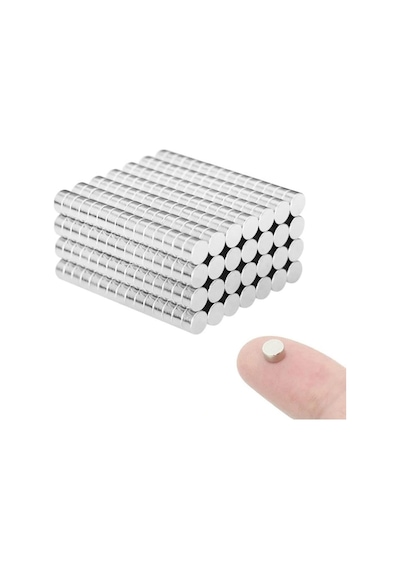 Dünya Magnet 100 Adet - Yuvarlak, Neodyum Mıknatıs, 4x2 Mm, Güçlü Magnet, N35 Kalite