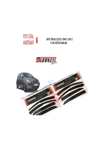 Hyundai Getz 2002-2011 Mugen Cam Rüzgarlığı Ön-Arka Sunplex