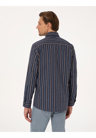 Pierre Cardin Erkek Lacivert Gömlek Desenli 50312384-vr033 Lacivert